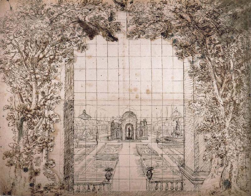 Inigo Jones Design for the climax of Coelum Britannicum